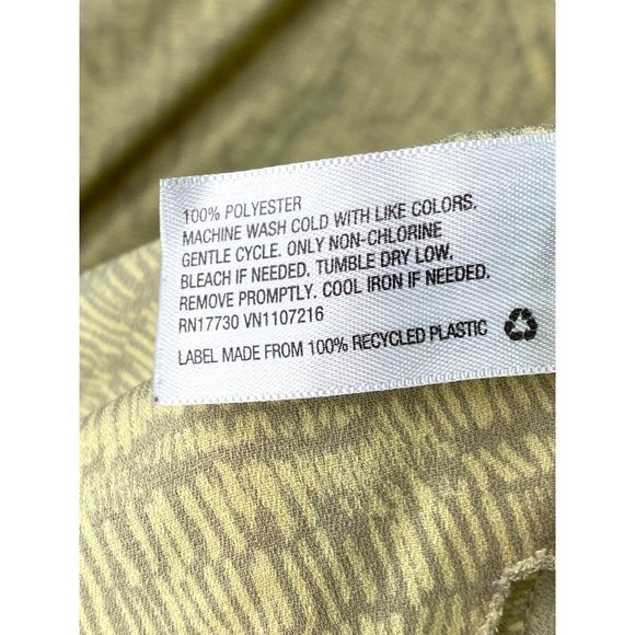 Prologue Boat Neck Midi Dress L Large‎ Yellow Gray Print Front Slits Sleeveless - Picture 8 of 9